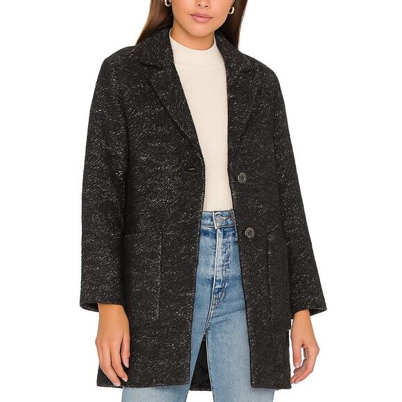 Helene Berman London Tweed Wool Blend Peacoat Size Small - Picture 1 of 4